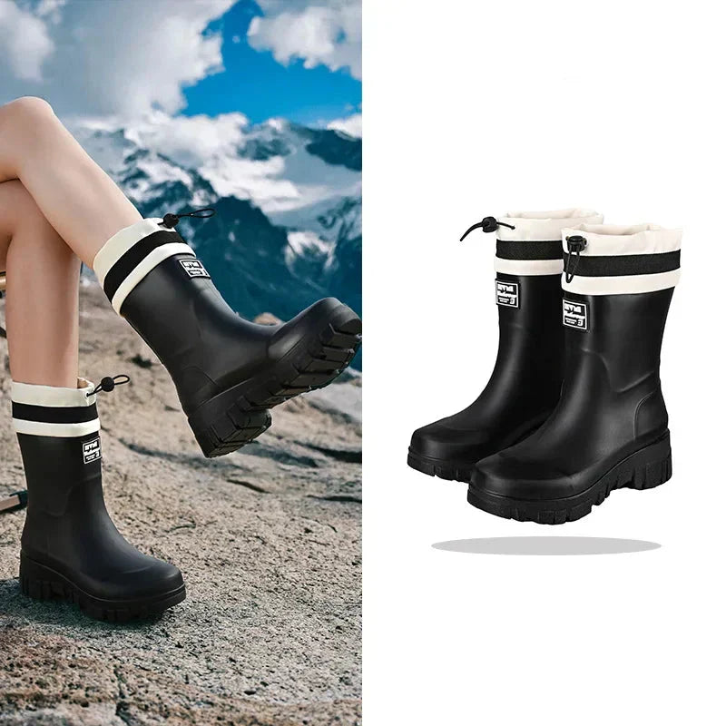 Women's Retro-Look Wellington Boots, Waterproof with Non-Slip Sole – Arlena