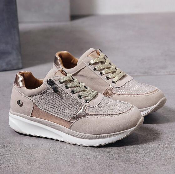 Women's Orthopedic Walking Sneakers with Breathable Upper and Cushioned Sole