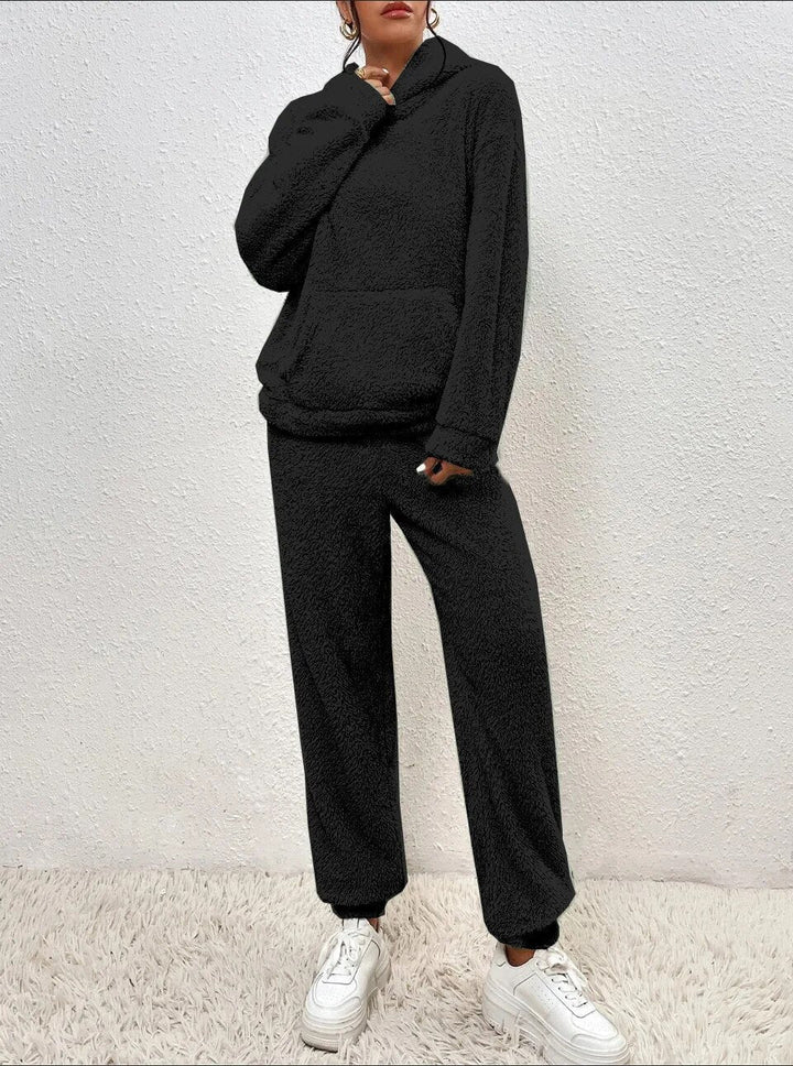 Ultra-Comfortable Hooded Teddy Loungewear Set - Lana