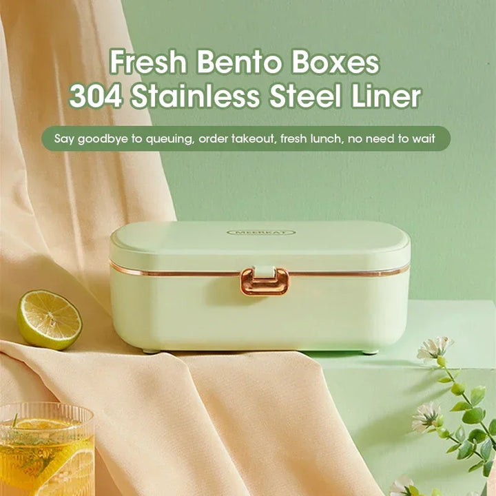 900 ml Portable Electric Lunch Box Food Warmer with Steaming Function – HeatMate
