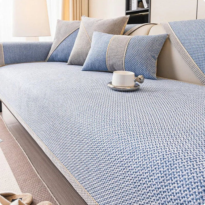 NATURWEFT – Non-Slip Cotton-Linen Sofa Cover for All Seasons
