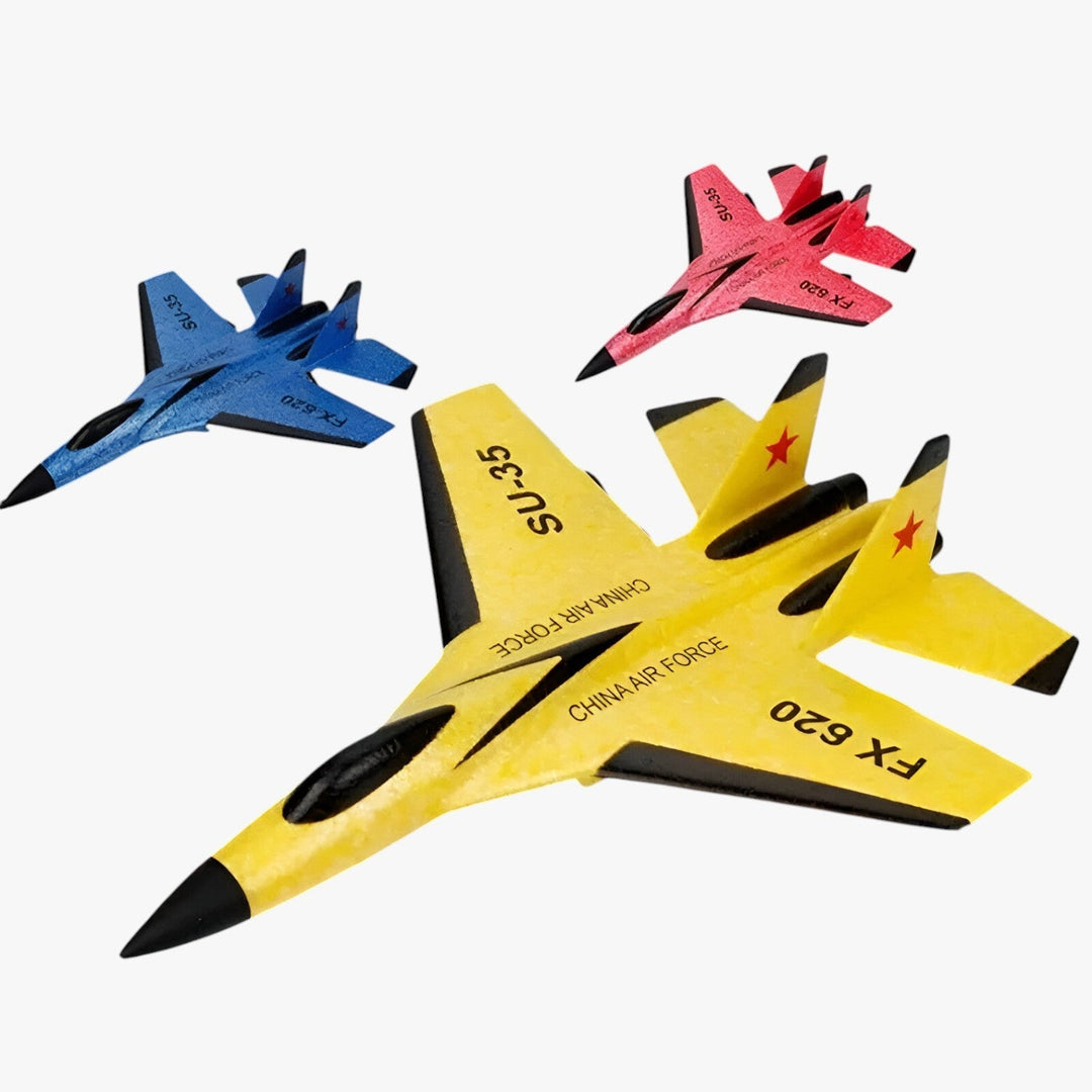 FalconAir LED Glider – RC Airplane with Hover Effect & Remote Control