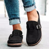 Retro Suede Slip-On Sandals with Orthopedic Comfort - Solenza