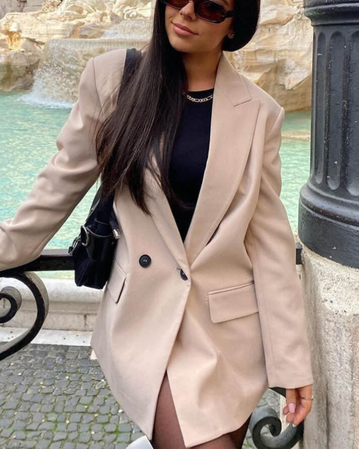Elegant Double-Breasted Blazer for Women