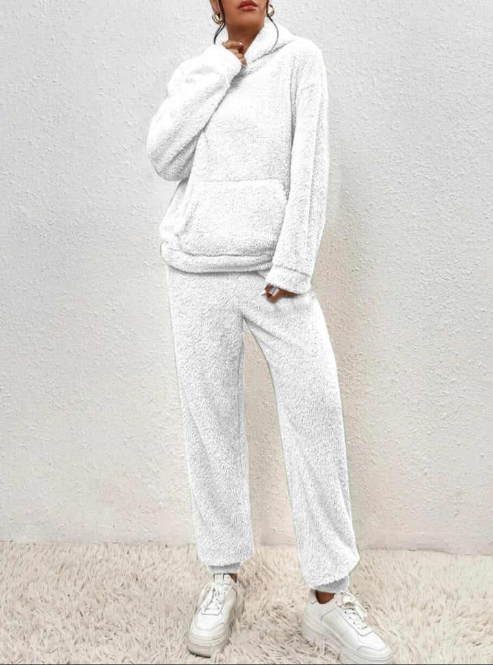 Women's Hooded Teddy Loungewear Set