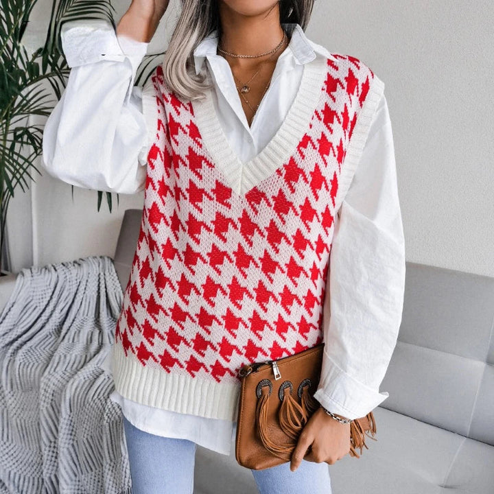 Women's Checked Waistcoat – Yara
