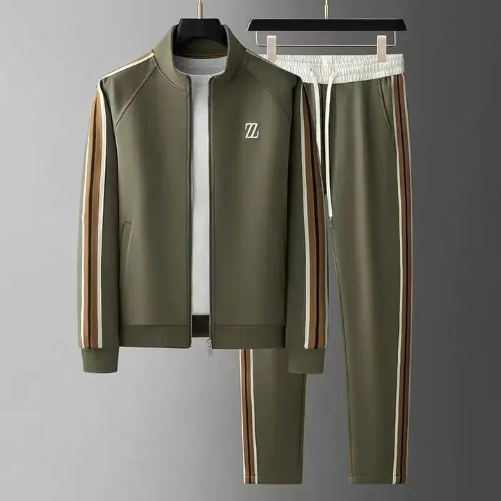 Women's Tracksuit with Leather Details and Adjustable Drawstring Pants