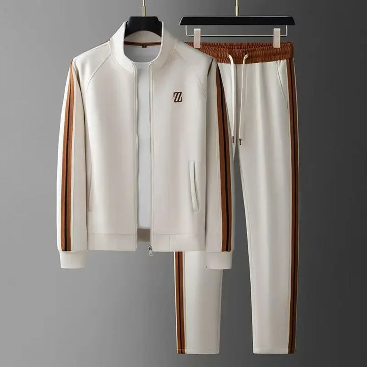 Women's Tracksuit with Leather Details and Adjustable Drawstring Pants