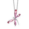 Pink Dragonfly Crystal Pendant Necklace