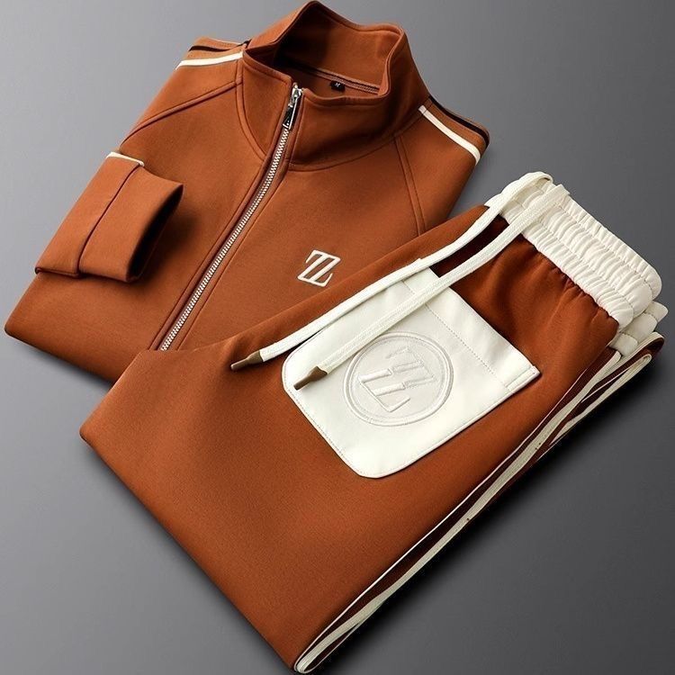 Women's Tracksuit with Leather Details and Adjustable Drawstring Pants