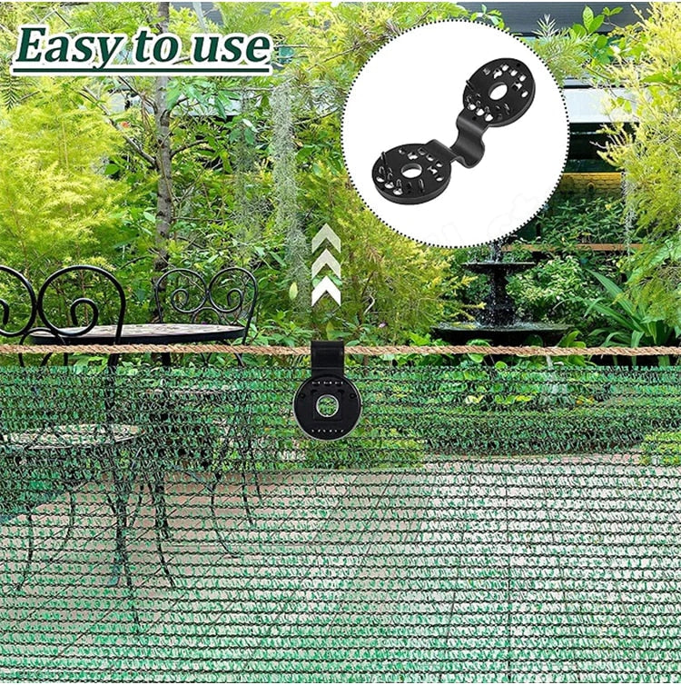 Sturdy, Wind-Resistant Clips for Outdoor Nets and Tarpaulins