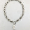 Baroque Freshwater Pearl Necklace with Gold and Silver Chain
