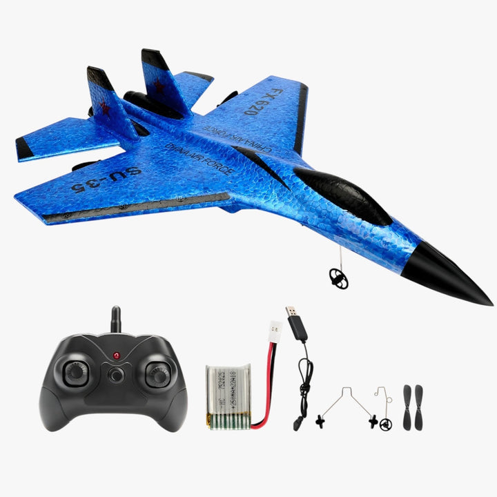 FalconAir LED Glider – RC Airplane with Hover Effect & Remote Control