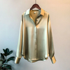 Women's Blouse with Long Sleeves and Classic Collar
