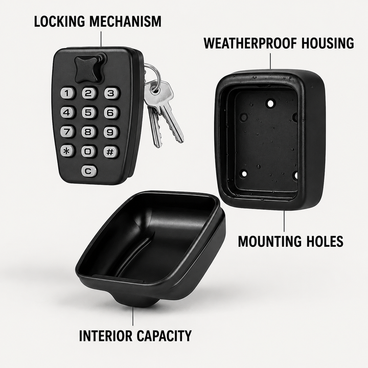 Key Safe with Code | Weatherproof Metal | Adjustable Combination Lock