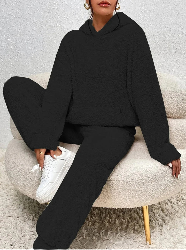 Women's Hooded Teddy Loungewear Set