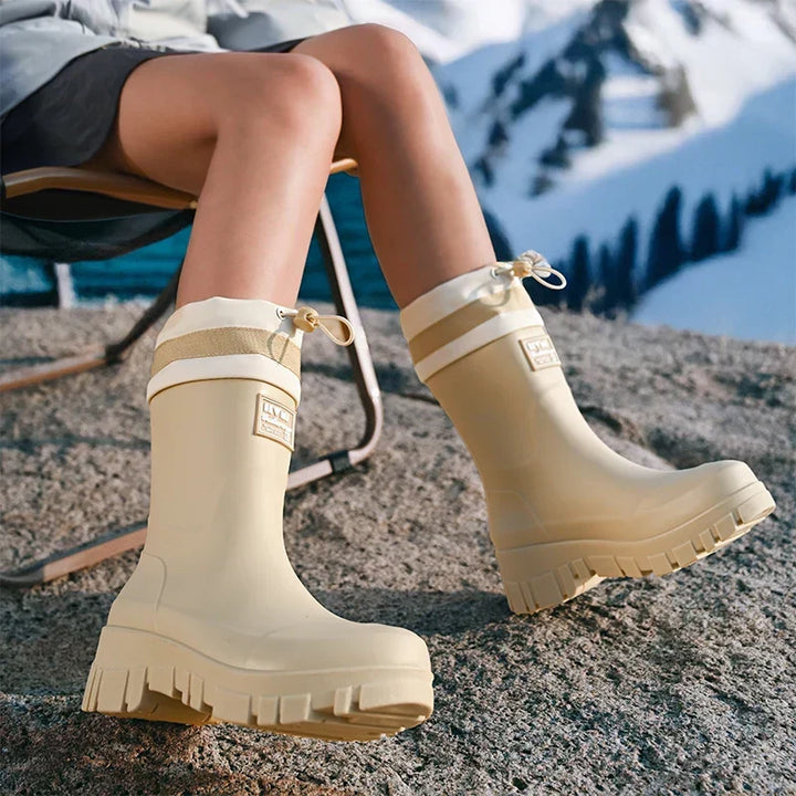 Women's Retro-Look Wellington Boots, Waterproof with Non-Slip Sole – Arlena