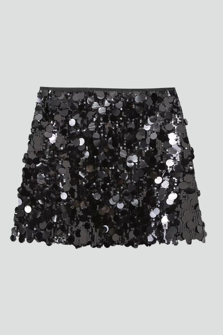 Madison | Women’s Fitted Sequin Mini Skirt with Sparkle