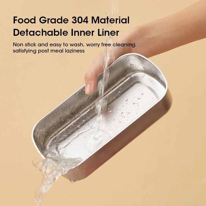 900 ml Portable Electric Lunch Box Food Warmer with Steaming Function – HeatMate