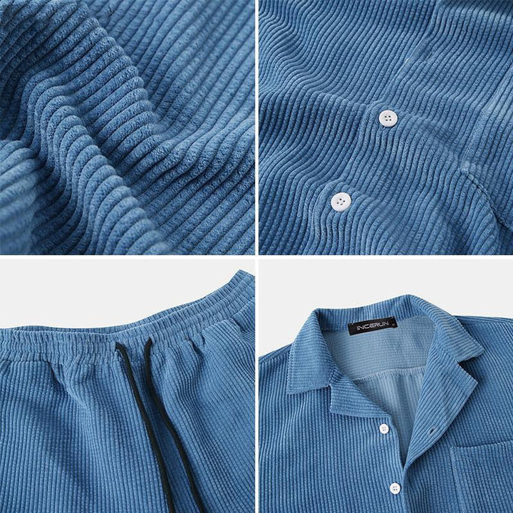 Ribbed Summer Clothing Set for Men - Effortless Style and Comfort for Warm Days