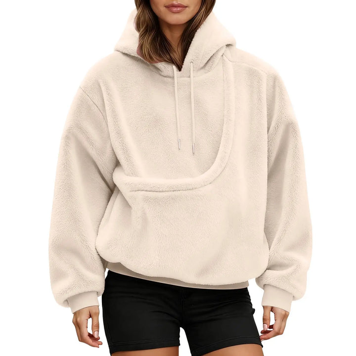 Kangaroo hoodie with built-in pouch for cats and dogs