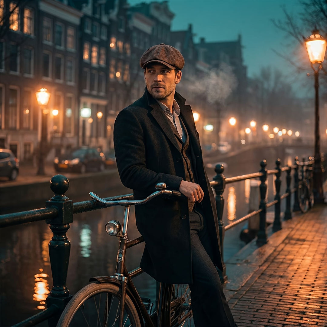 Vintage Flat Cap – Classic Retro-Style Newsboy Cap