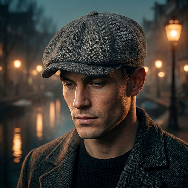 Vintage Flat Cap – Classic Retro-Style Newsboy Cap