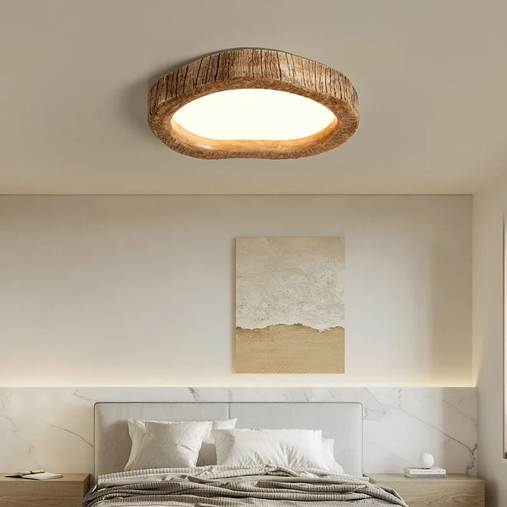 Rustic LED Ceiling Light with Wood Look - Auralog