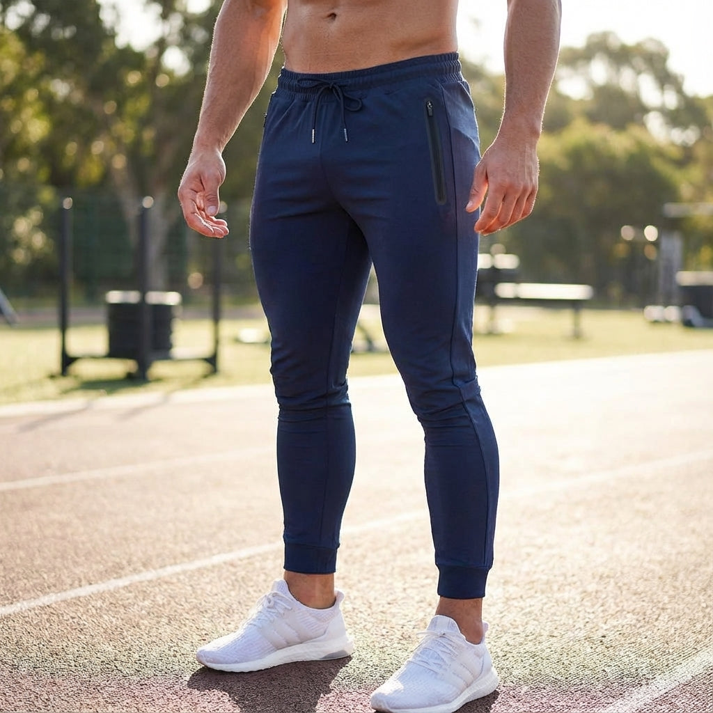 Slim Fit Training Trousers Made from Cotton Blend - Johnny