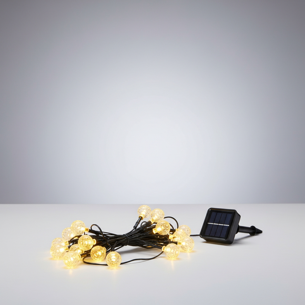 Solar-Powered LED String Lights - LumenOrbs