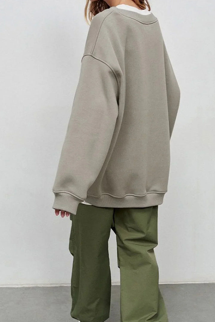 Women's Oversized Sweatshirt – Cotton, Casual Crew Neck for Comfortable Everyday Outfits
