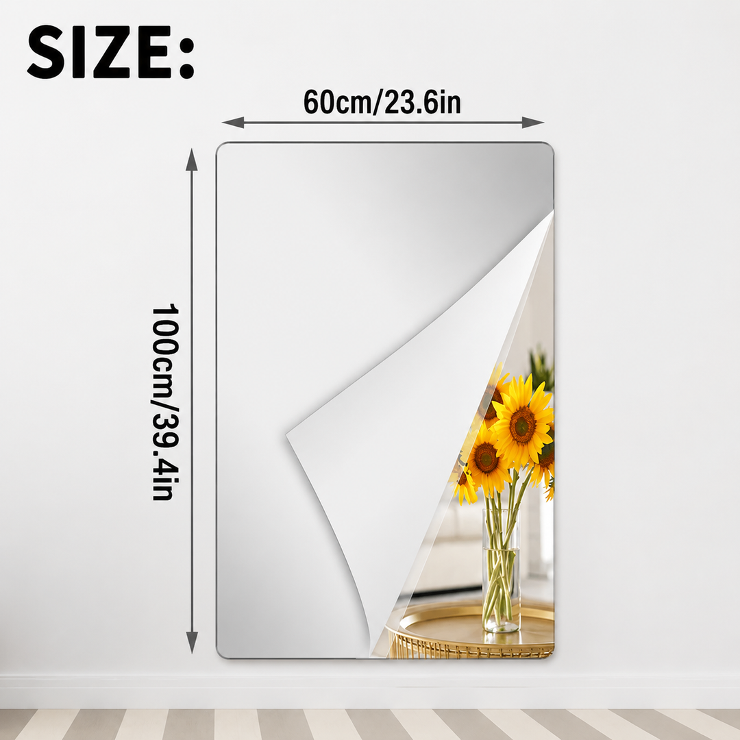Self-Adhesive Mirror Film | Shatterproof & Cut-to-Size | Crystal Clear