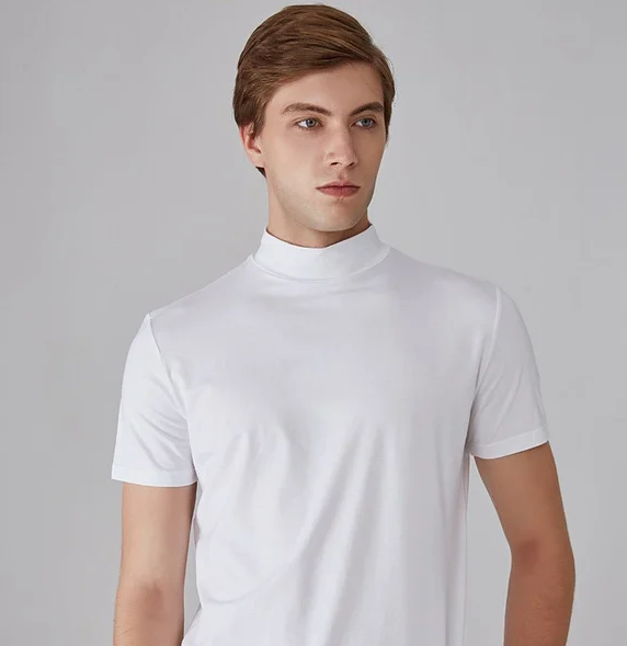 Sports shirt with stand-up collar