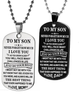 To My Son Pendant Necklace