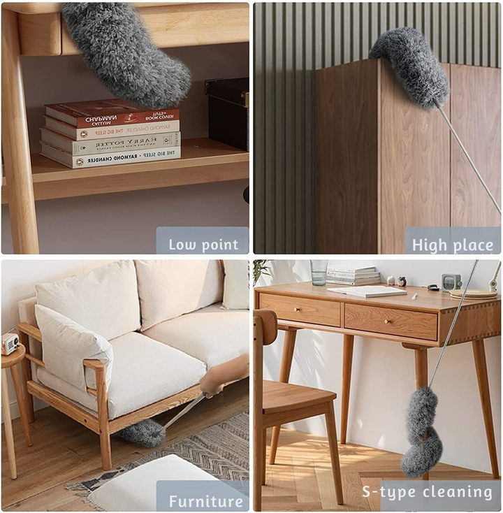 Extendable Microfibre Duster | Extra-Long Reach | Flexible Head | Washable