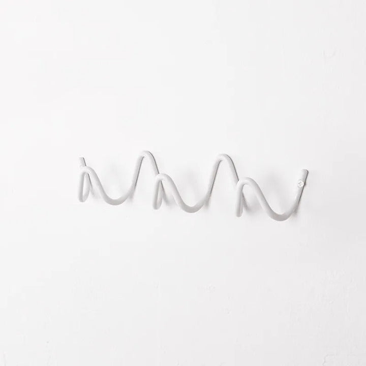 Wrought Iron Wall Coat Rack Wave Design for Hallway, Bedroom and Bathroom