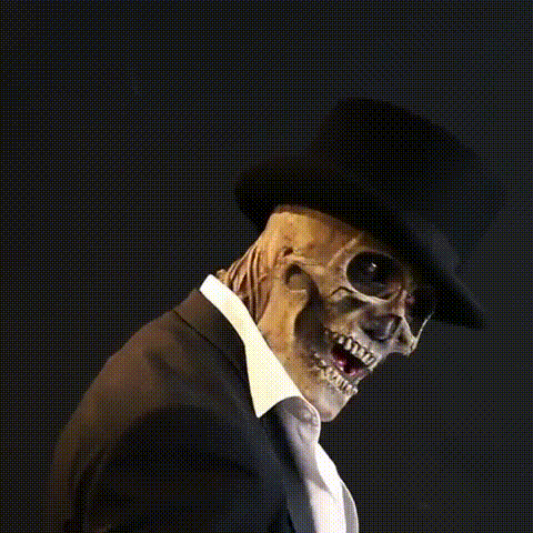 Unisex skeleton mask with hat for Halloween
