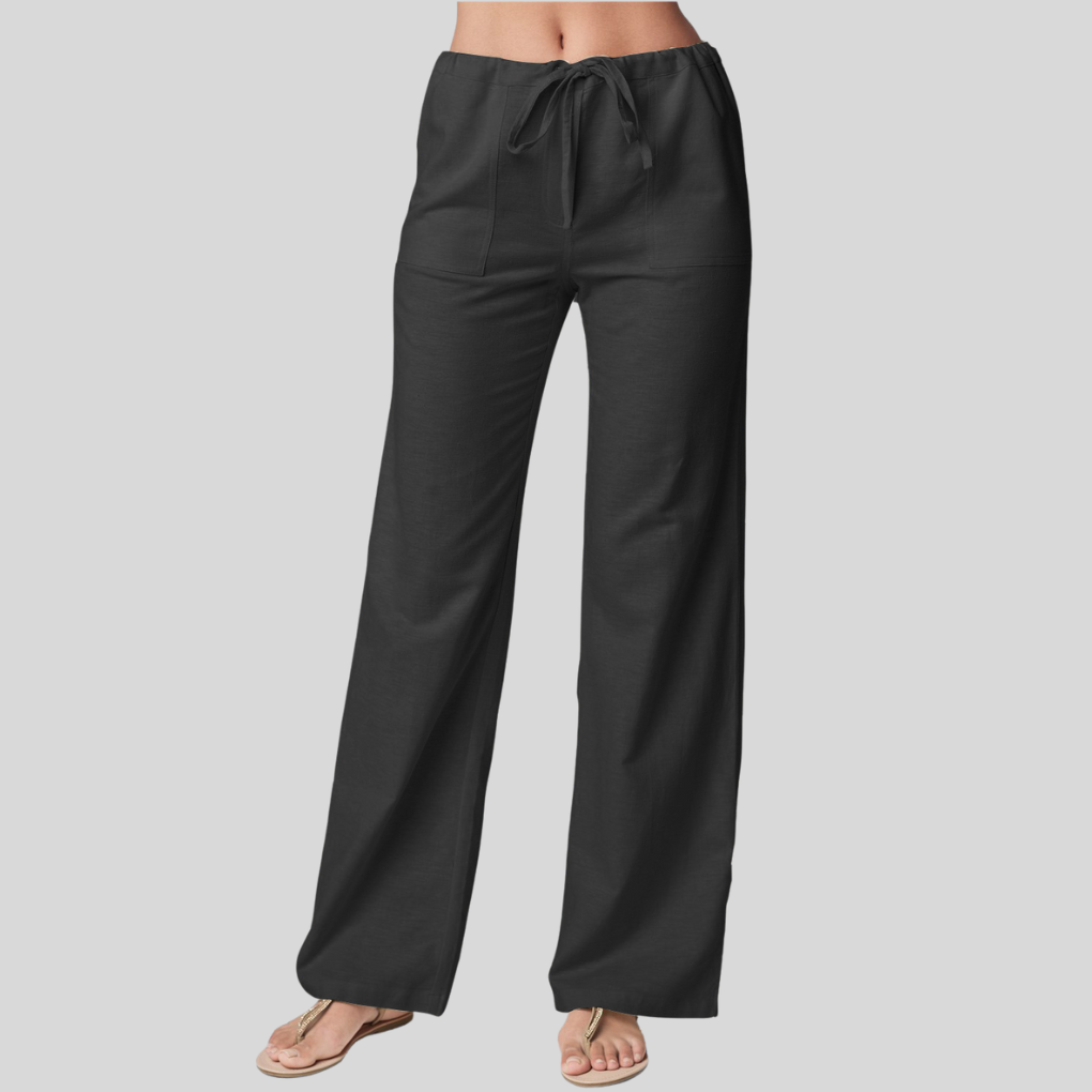 Women's Cotton Linen Wide Leg Pants