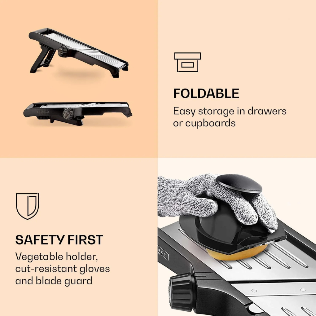 Mandoline Slicer Safety Set with Cut-Resistant Gloves