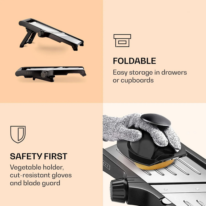Mandoline Slicer Safety Set with Cut-Resistant Gloves