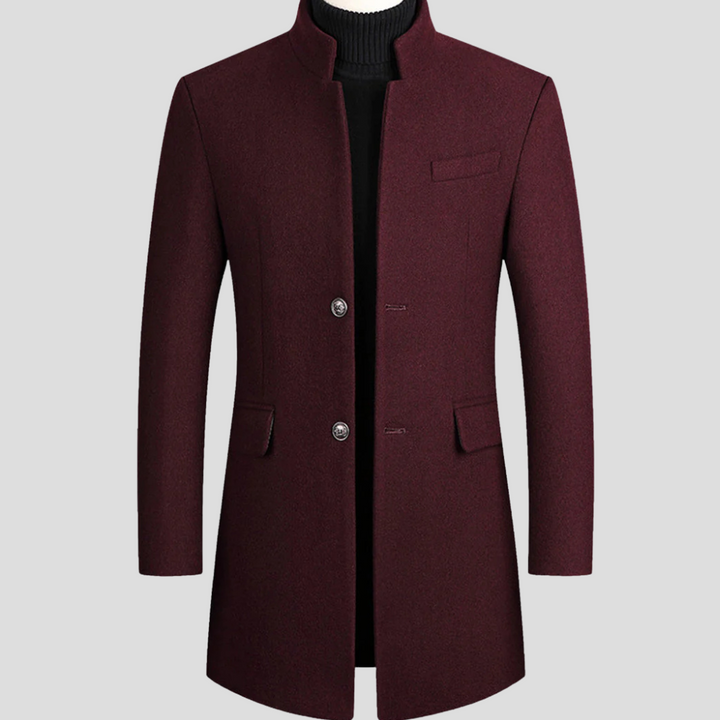 Men’s Elegant Wool-Blend Coat – Refined Classic Outerwear