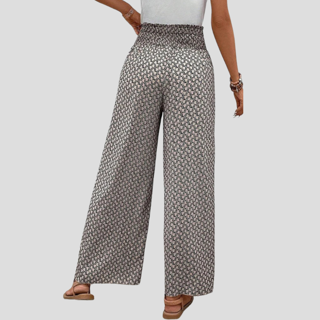 Modern Geometric Print Trousers