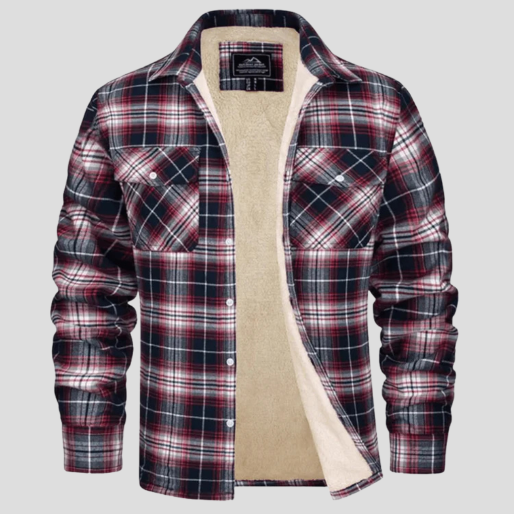 Men’s Plaid Jacket with Fleece Lining