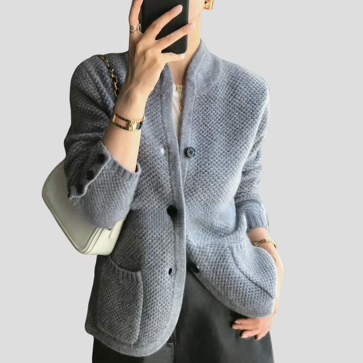 Women's Textured Button-Front Cardigan