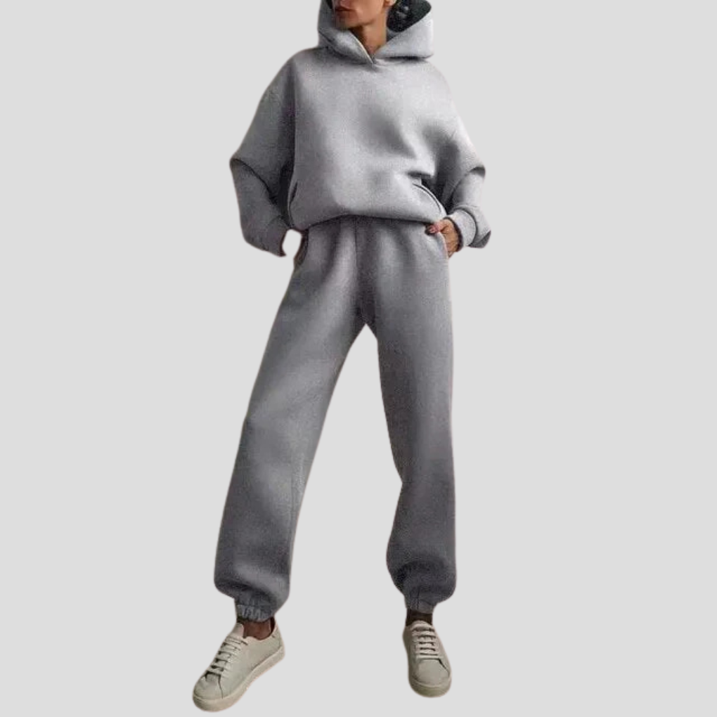 Women’s Hoodie & Jogger Set – Relaxed Winter Lounge Wear