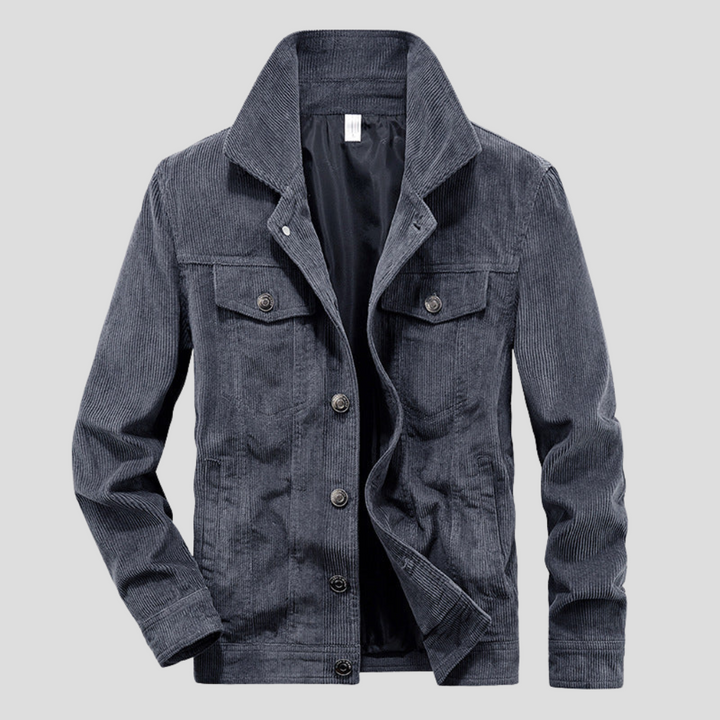 Men’s Corduroy Jacket – Thin Cut with Streamlined Style