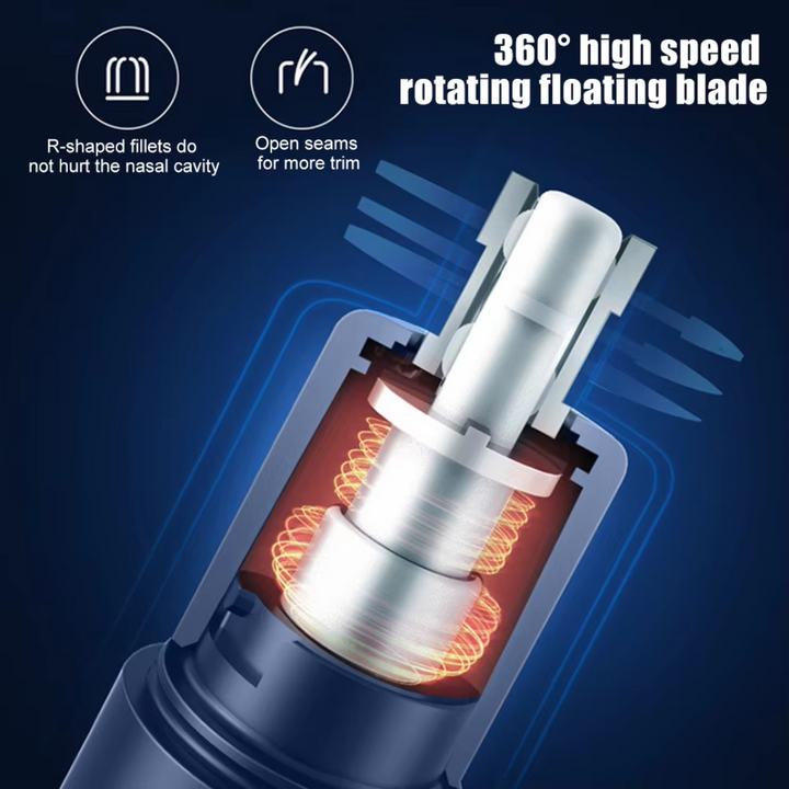 Rechargeable Nose and Ear Trimmer - Painless Facial Grooming
