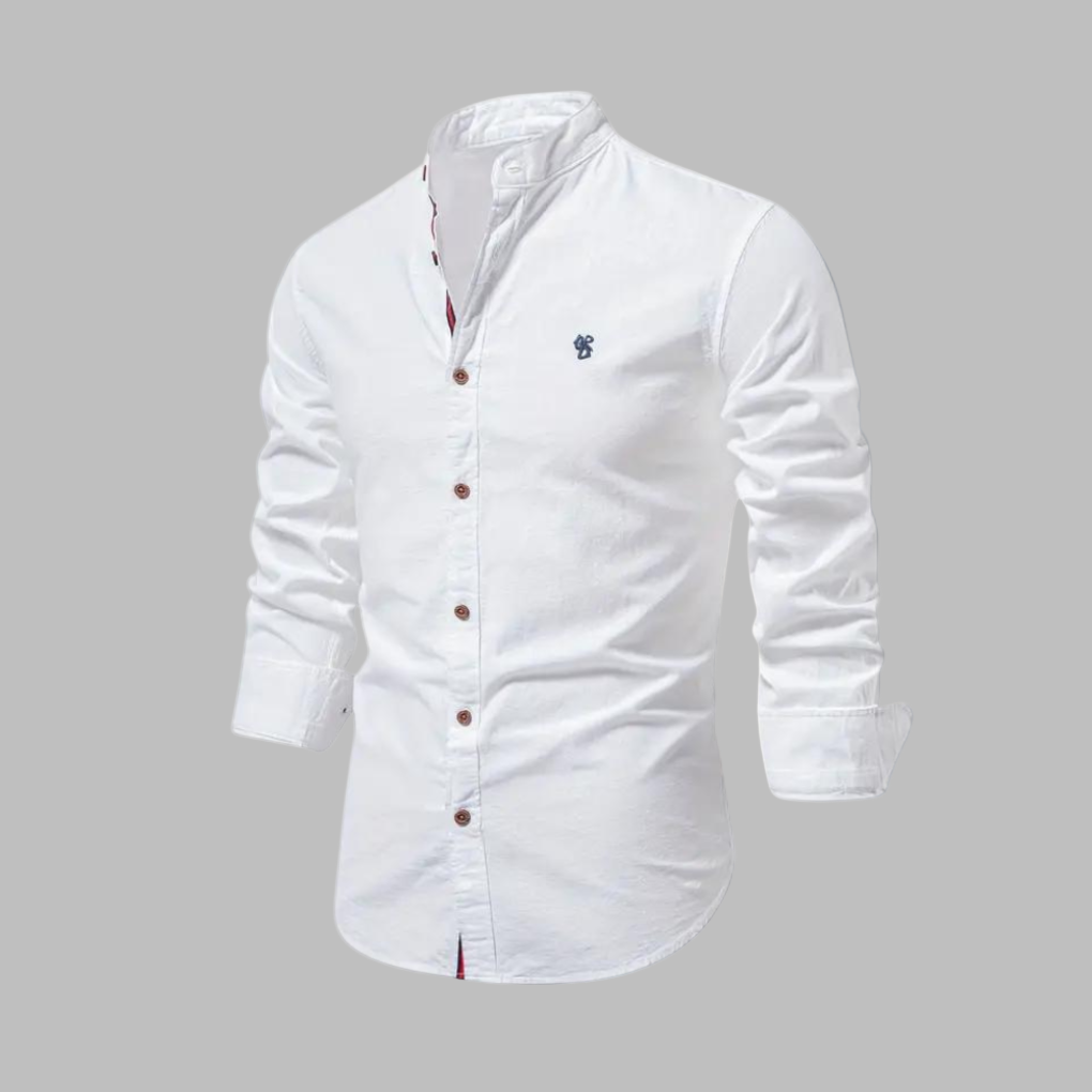 Trendy Long-Sleeve Polo Shirt for Men