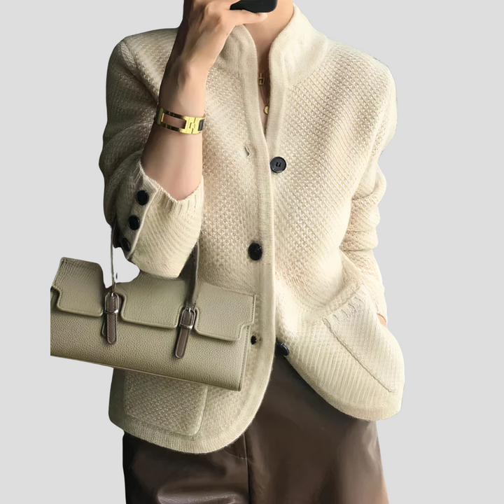 Women's Textured Button-Front Cardigan