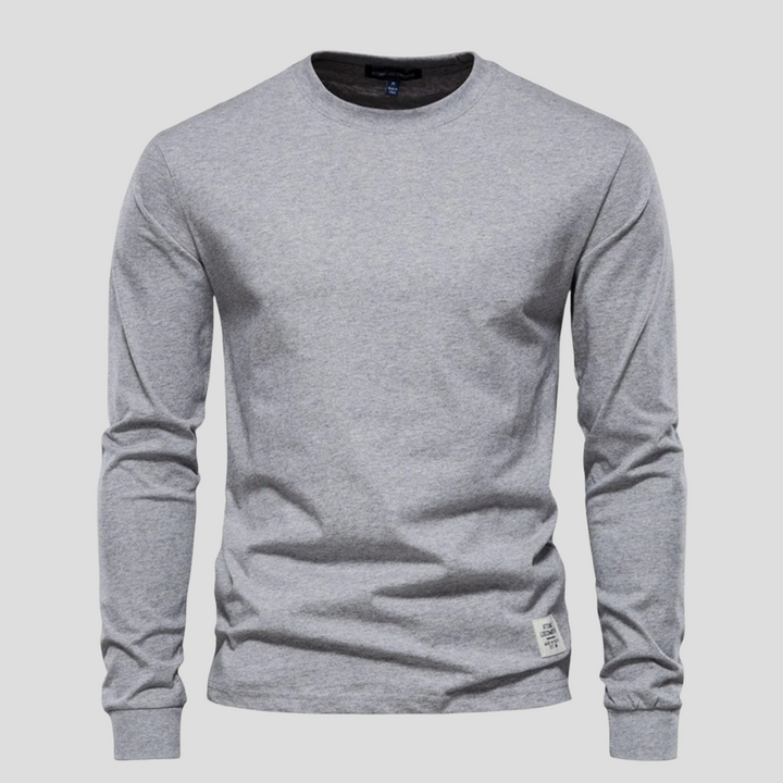 Men’s Long-Sleeved Round-Neck Shirt – Classic Everyday Style